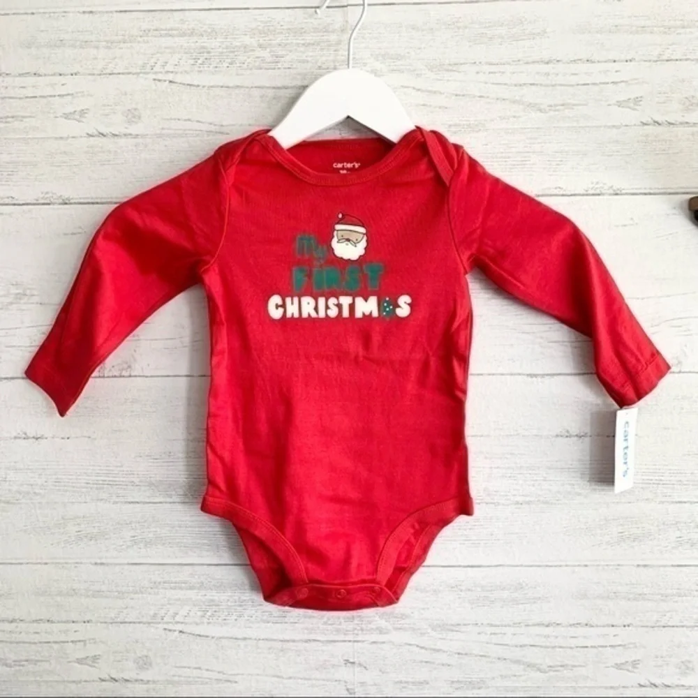 Carter’s My First Christmas 2 Piece Set 18 months - Picture 2 of 8